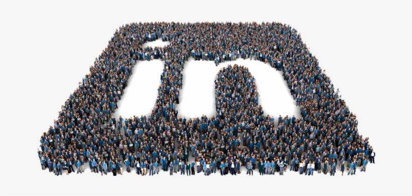 Linkedin Logo Made Out Of People - Linkedin Ipo, transparent png download