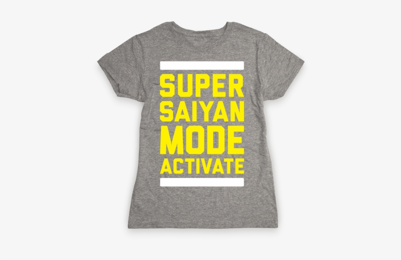 Super Saiyan Mode Activate Womens T-shirt - My Lazy Magical Girl Costume T-shirt: Funny T-shirt, transparent png download