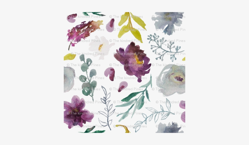 Purple Flowers - Art, transparent png download