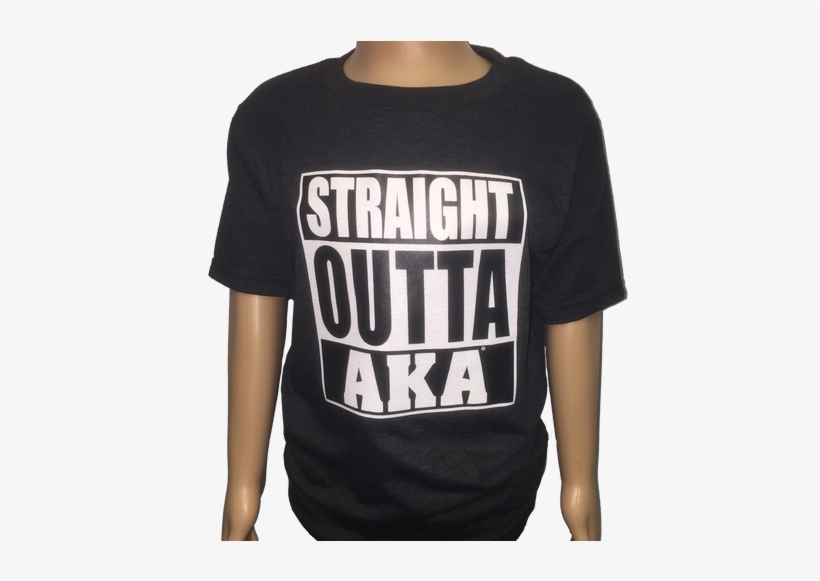 Youth "straight Outta Aka" Black T-shirt - Cool Straight Outta Detroit Novelty T-shirt, transparent png download