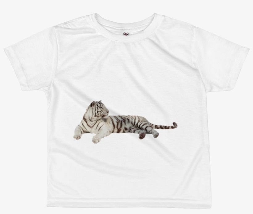 White Tiger Print All Over Kids Sublimation T Shirt - Siberian Tiger, transparent png download