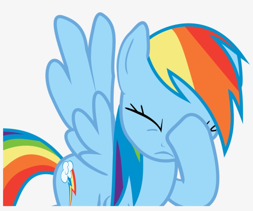 Rainbow Dash Facepalm By Gonzgab322 - Rainbow Dash Facepalm, transparent png download