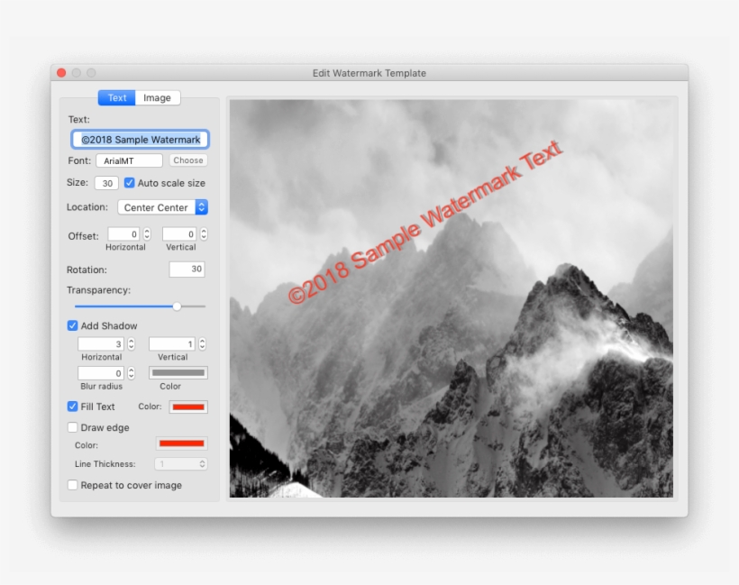 Add Copyright Symbol - Mountain Wallpaper Black And White Mac, transparent png download
