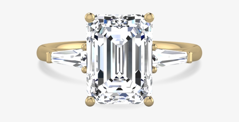 Malory Emerald Cut Engagement Ring - Engagement Ring, transparent png download