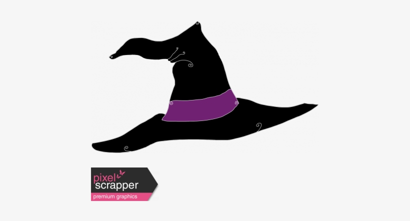 Spook Witch Hat - Black & Purple Witches Hat Halloween Tote Bag,, transparent png download