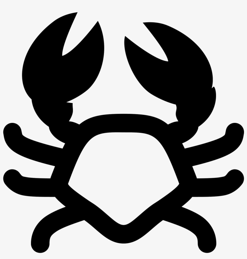 This Icon Is A Stylized Version Of A Crab Holding It's - Crab Icon, transparent png download