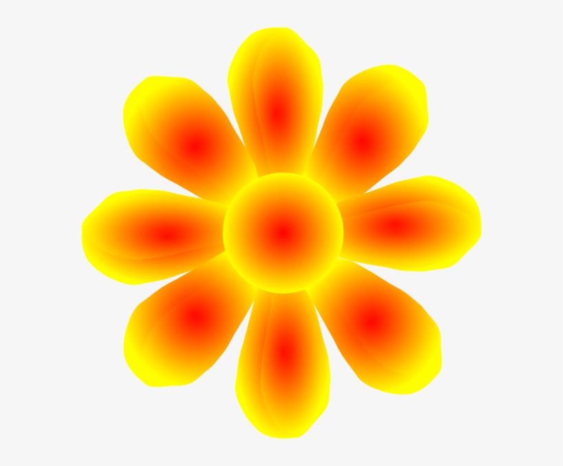 Yellow Flower Clipart Flower Petal - Cross-stitch, transparent png download