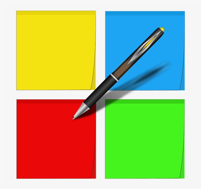 Post It, Stickies, Memo, Office, Memory, Note - 4 Post It Png, transparent png download