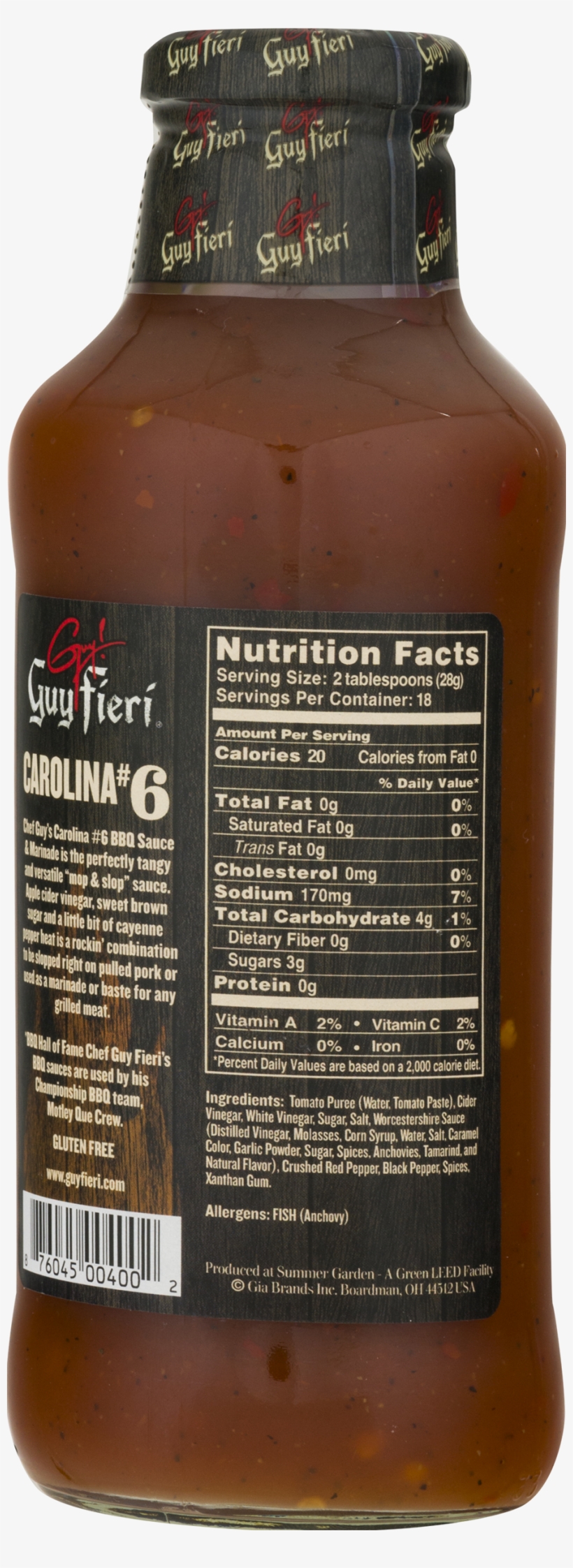 Gia Brands Guy Fieri Barbecue & Marinade Sauce, 19 - Guy Fieri Buffalo Sauce Ingredients, transparent png download