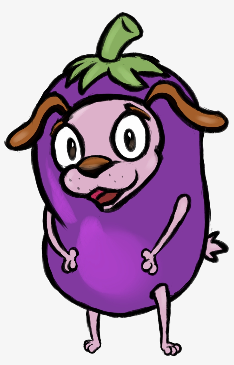 Courageous Eggplant - Cartoon, transparent png download