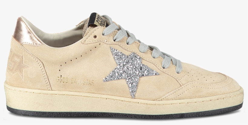 Ball Star Sneaker Beige Silver Glitter - Golden Goose Deluxe Brand, transparent png download