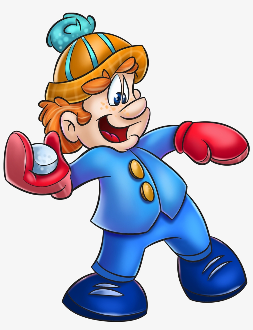 Throwing Snowball Cartoon, transparent png download