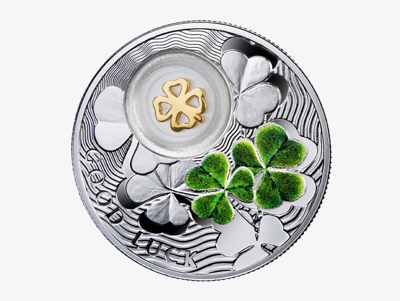 Fine Silver Coin Symbols Of Luck - Canadian Mint Clover Coin, transparent png download