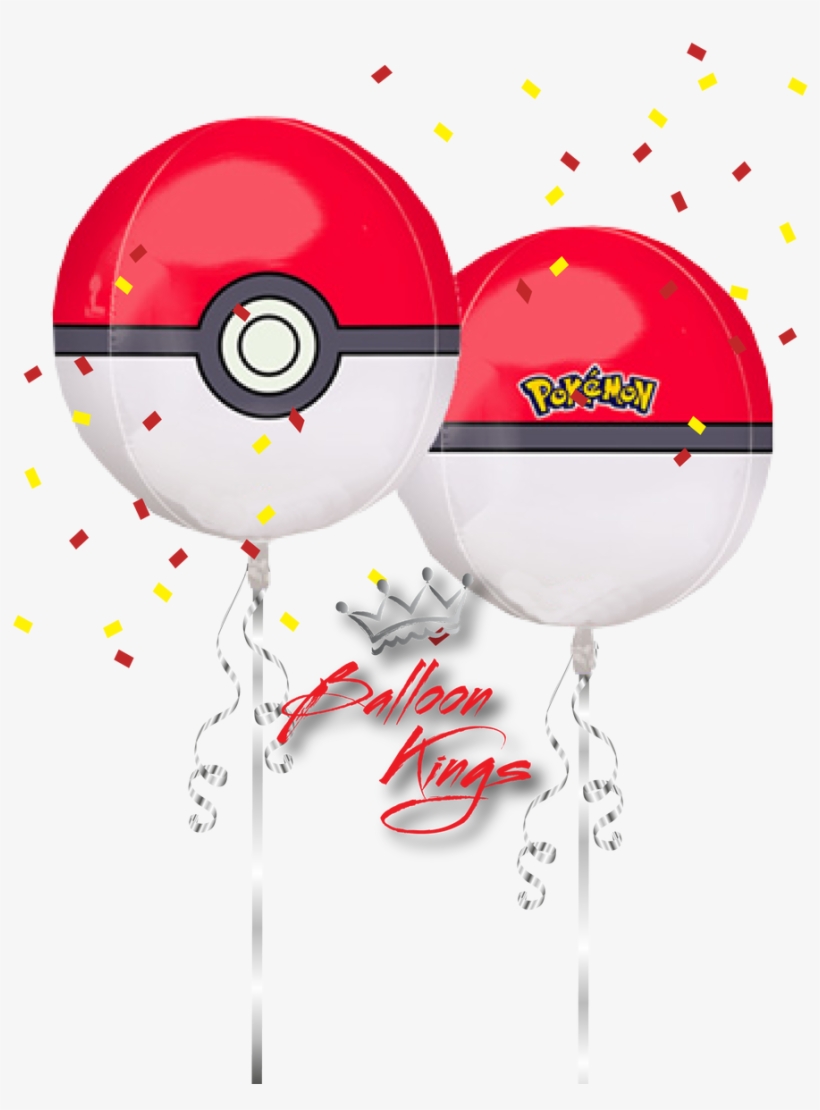 Pokemon Ball - 16 Pokeball Orbz Xl Balloon, transparent png download