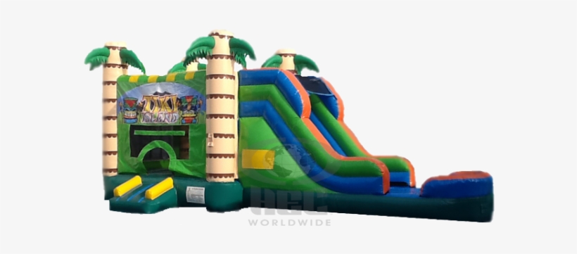 Tiki Combo Xl Inflatable Ride For Sale - Tiki Island Combo 10 Commercial Inflatable Bouncer, transparent png download