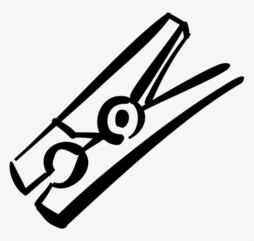 Vector Illustration Of Clothespin Or Clothespeg Fastener Clothespin