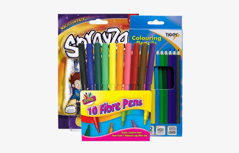 Crayons, Clay & Paint - Tiger Box 24 Full Length Colouring Pencil, transparent png download