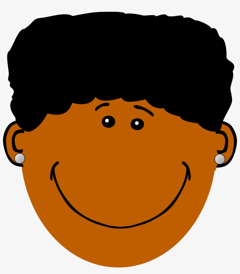 This Free Icons Png Design Of Mom With Dark Skin - Cartoon Boy Face, transparent png download