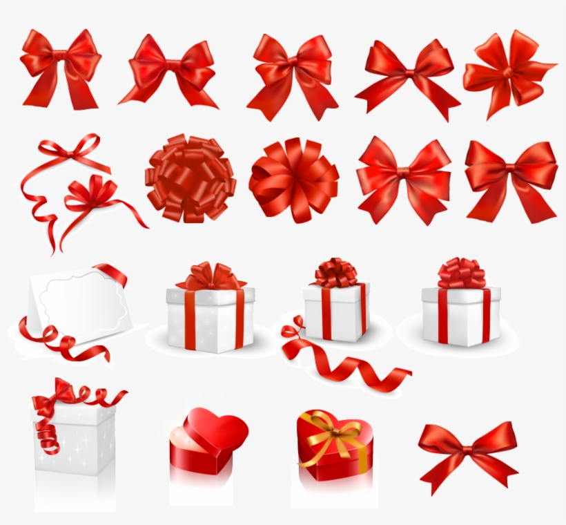 Various Gift Boxes And Bow Png - Gift, transparent png download