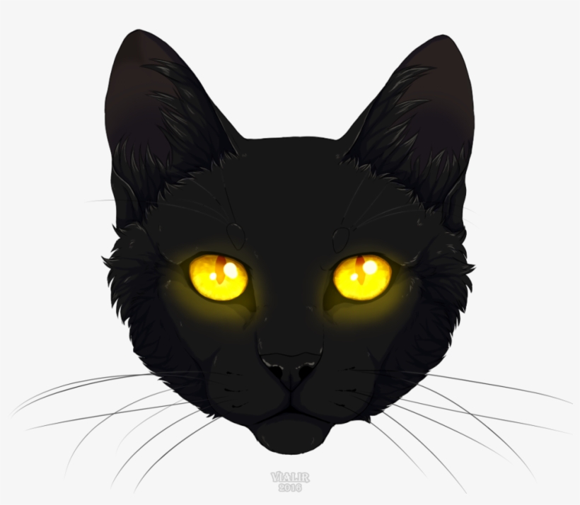 Black By Vialir - Black Cat Head Png, transparent png download
