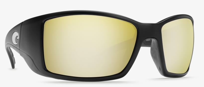 Costa Del Mar Blackfin Sunglasses In Matte Black, Tr-90 - Costa Del Mar Blackfin 580g Black/green Mirror Polarized, transparent png download