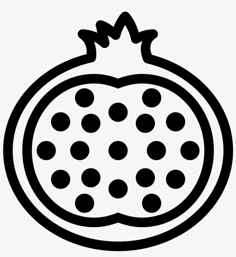 This Icon Shows A Sliced Pomegranate - Pomegranate, transparent png download