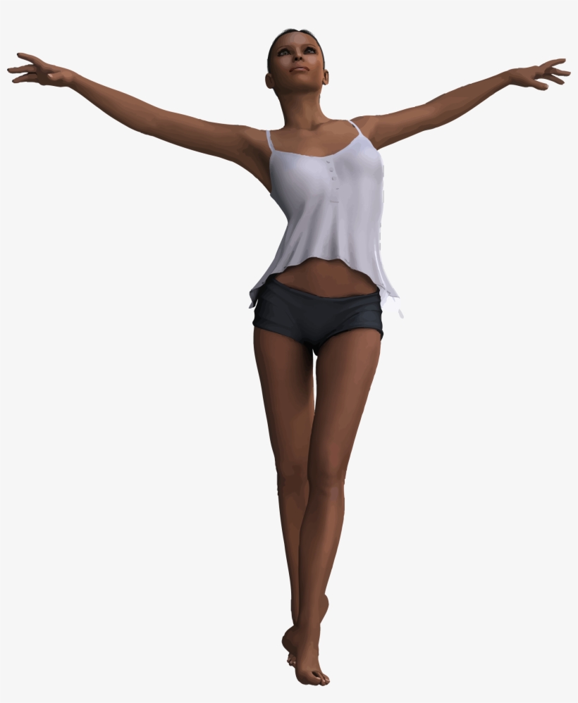 Big Image - Girl With Arms Outstretched, transparent png download