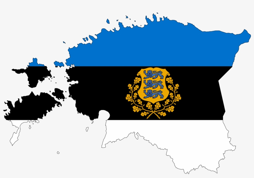 This Free Icons Png Design Of Estonia Map Flag With - Estonia Map Vector, transparent png download