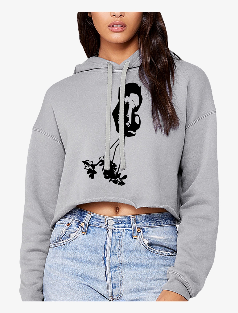 Crop Hoodie - Bella Canvas Cropped Fleece Hoodie, transparent png download