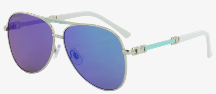 Women's F4 Fashion Sunglasses In Shiny Silver With - Fashion, transparent png download