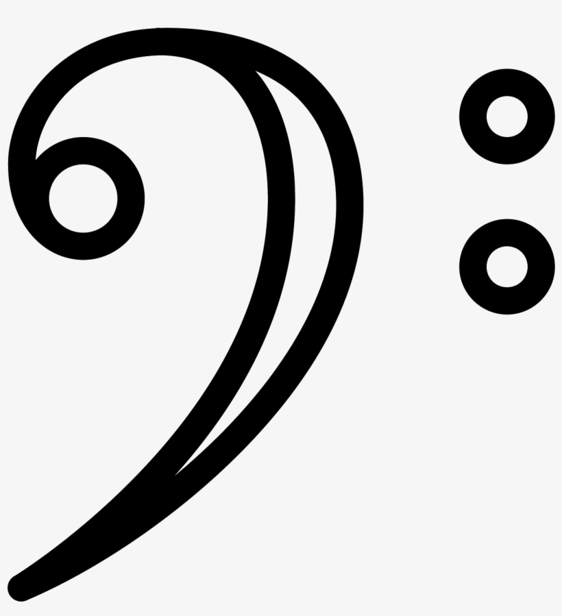 Clave De Fá Icon - Circle, transparent png download
