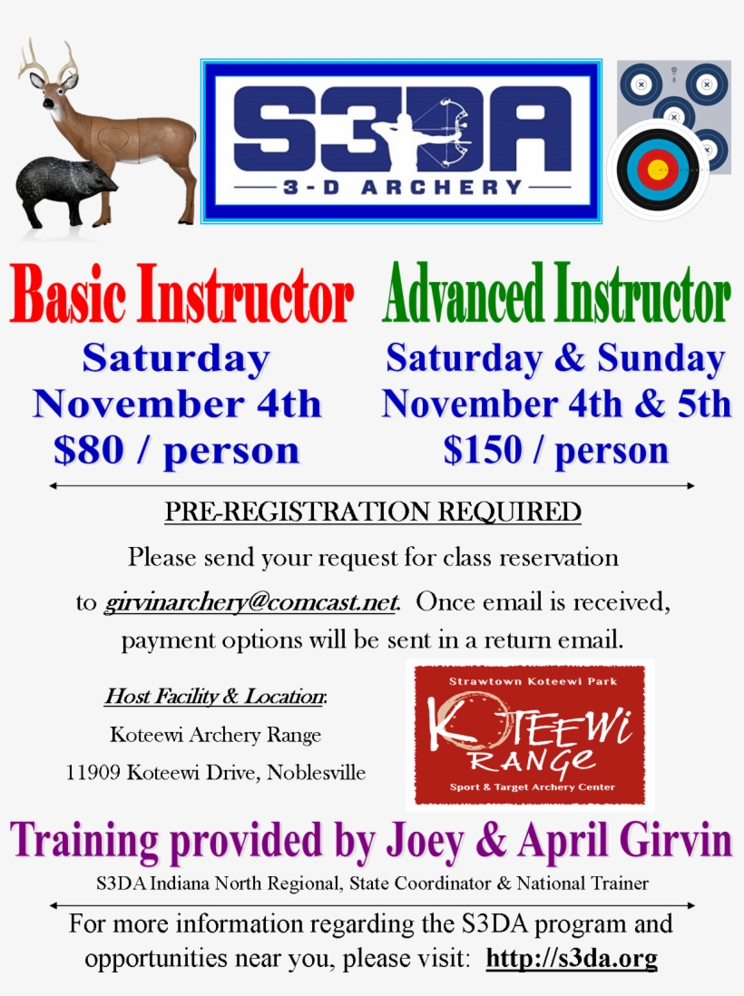 Indiana S3da Training Flyer For November 4 2017 - Bottlebrush, transparent png download