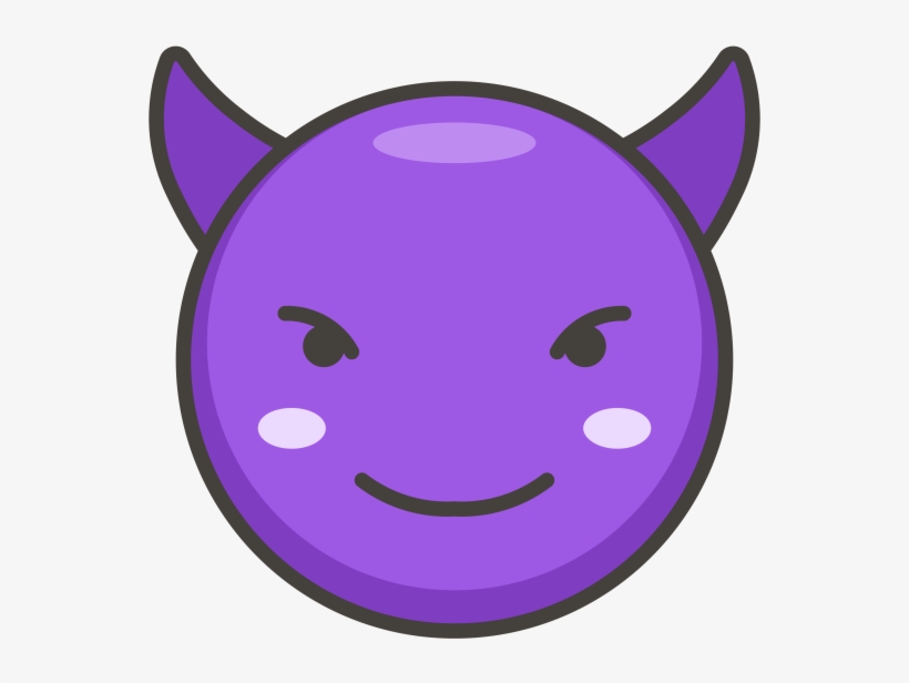 Smiling Face With Horns Emoji - Icon, transparent png download