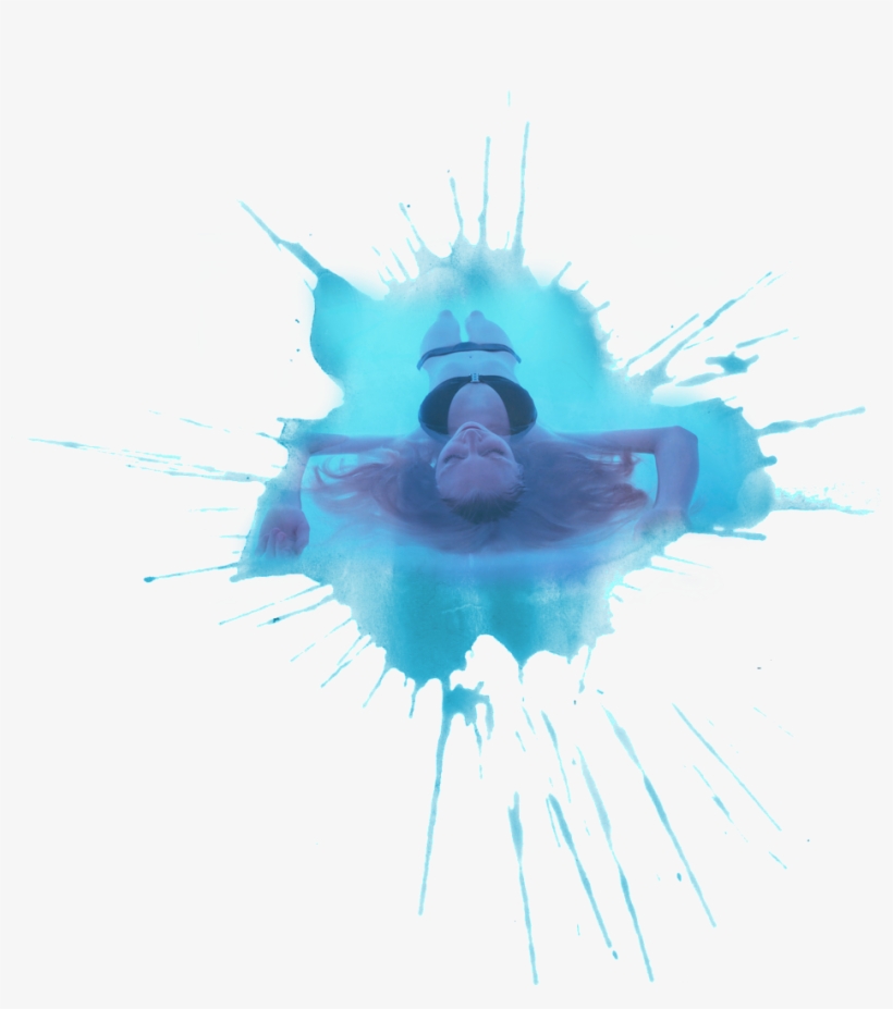 Blue Watercolor Splatter 3 - Portable Network Graphics, transparent png download