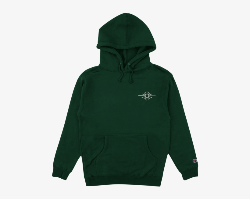 Champion Green Hoodie W/ Embroidered Sun Logo - Pull Dj Snake, transparent png download