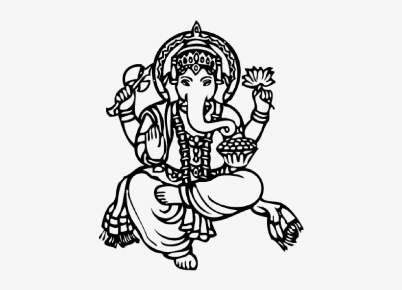 Durga”s Attack - Ganesh Photo In Drawing, transparent png download