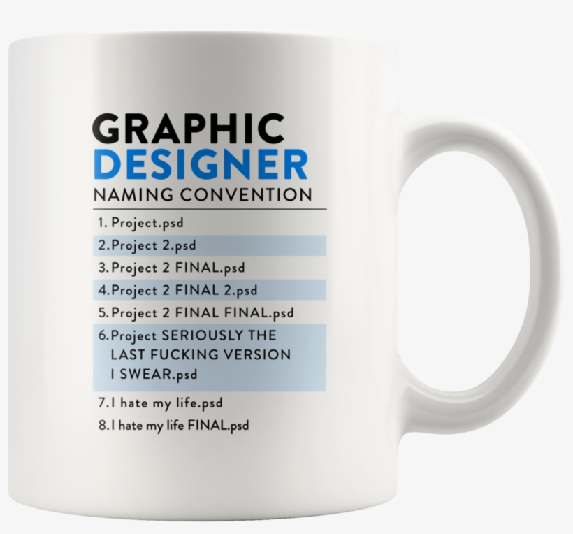 Naming Convention Mug - Final Graphic Designer Naming Convention, transparent png download