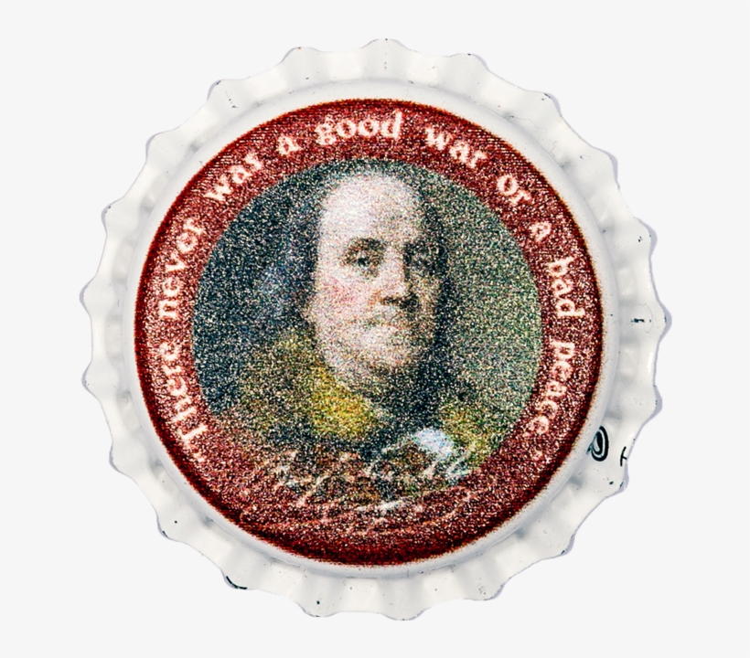 Custom Bottle Cap Magnets Full 120814 023 - Benjamin Franklin (1706\342\200\2231790), transparent png download