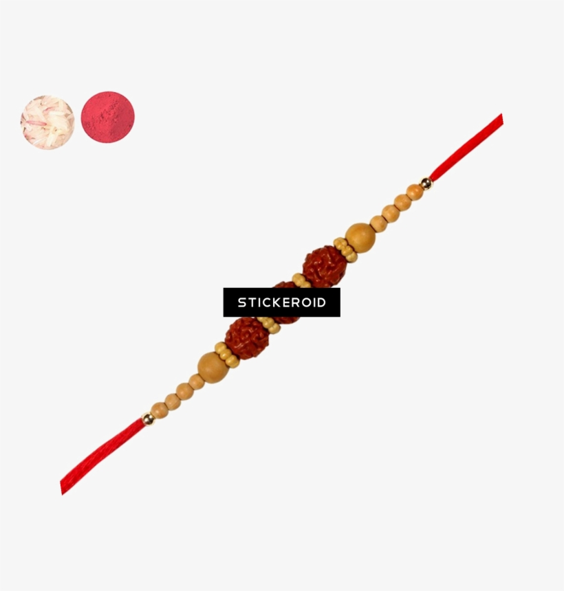 Raksha Bandhan Holidays - Natural Rudraksh With Sandalwood Beads Rakhi - Rakhi, transparent png download