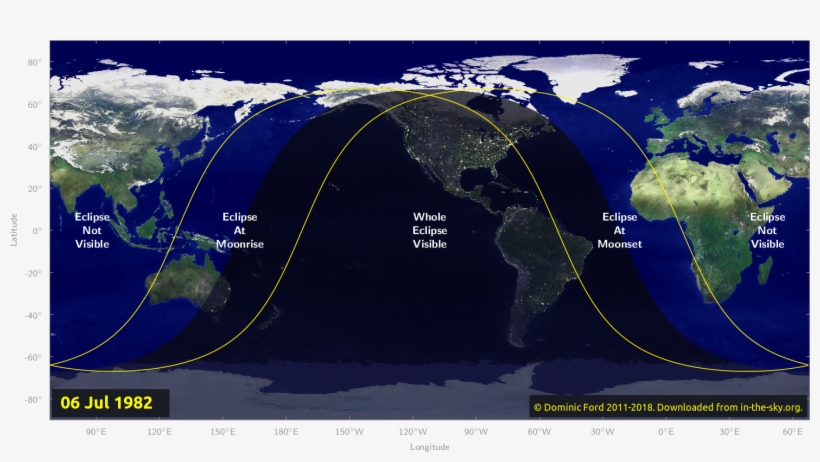 Map Of Where The Eclipse Of July 1982 Will Be Visible - Africa And The Wider World [book], transparent png download