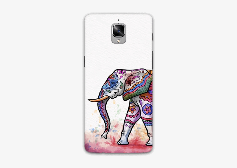 Holi Background With Elephant Oneplus 3t Mobile Case - Imagens De Elefantes Indianos, transparent png download