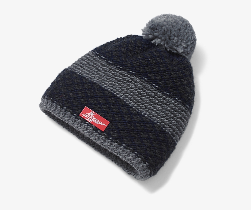 Black Grey Beanie Knitted, transparent png download