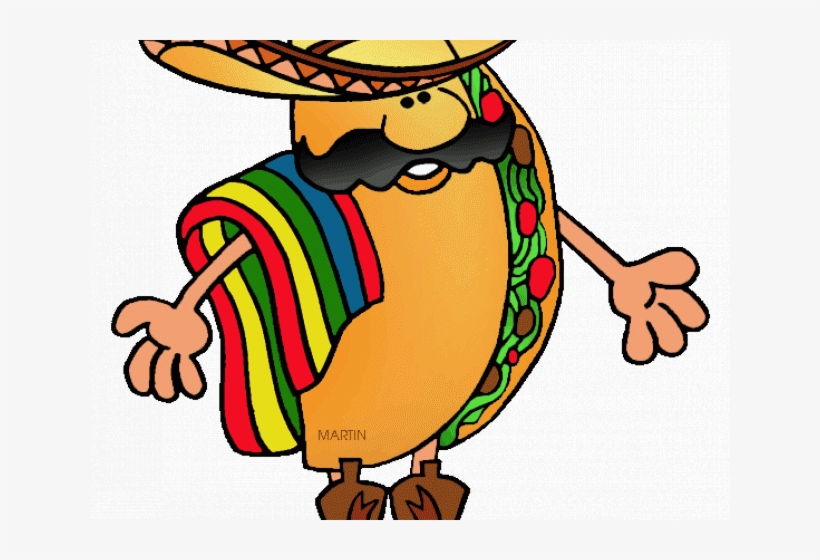 Pizza Clipart Taco - Taco Mexican Clip Art, transparent png download