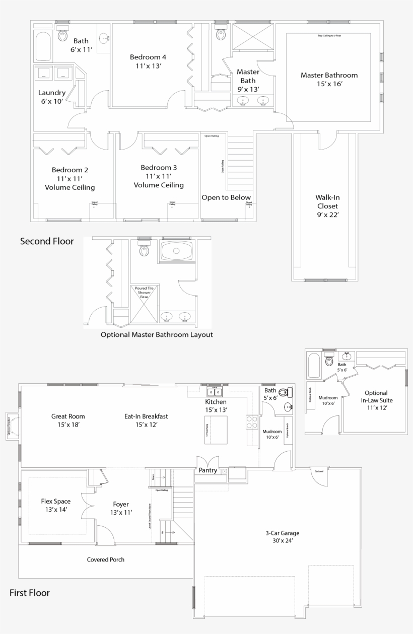 First And Second Floor Of The Modern Farmhouse - The Modern Farmhouse, transparent png download
