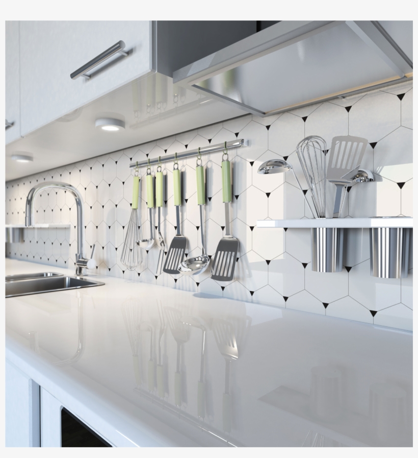 Salt Glass Backsplash - Kitchen Room Design, transparent png download