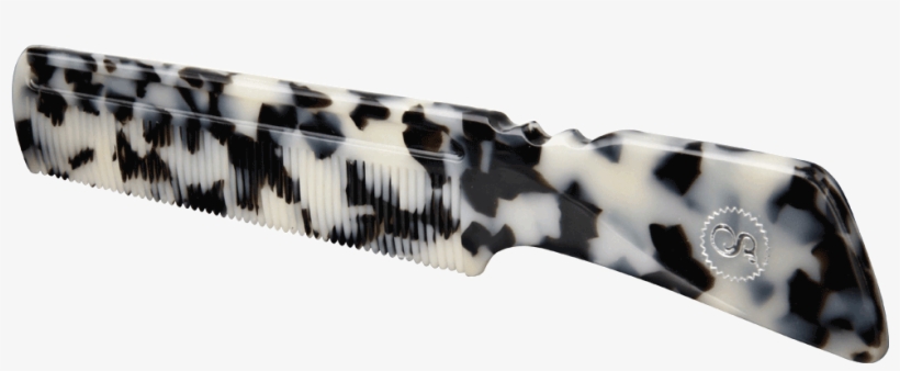 Black Ivory Handle Comb Slanted V=1497982130 - Comb, transparent png download