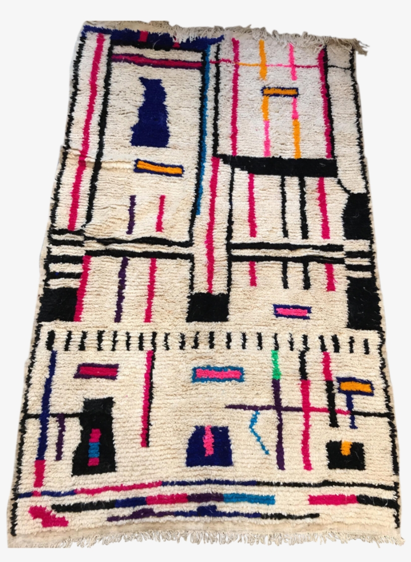 Vintage Moroccan Azilal Geometric Rug, transparent png download