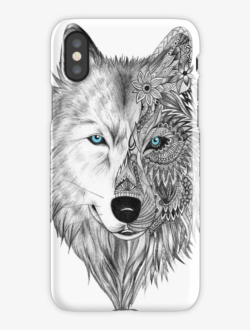 The White Wolf Iphone X Snap Case - Iphone X Wolf Case, transparent png download