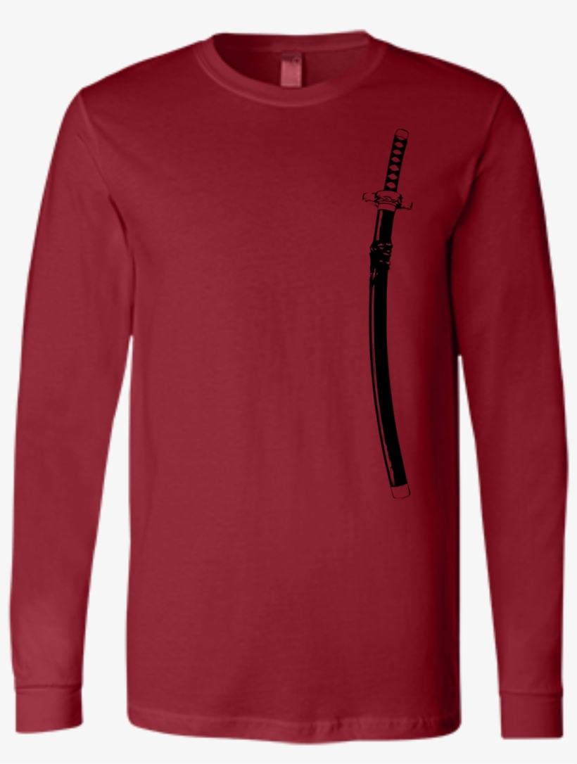 Katana In Saya Long Sleeve - Idaho Long Sleeve Shirt, transparent png download