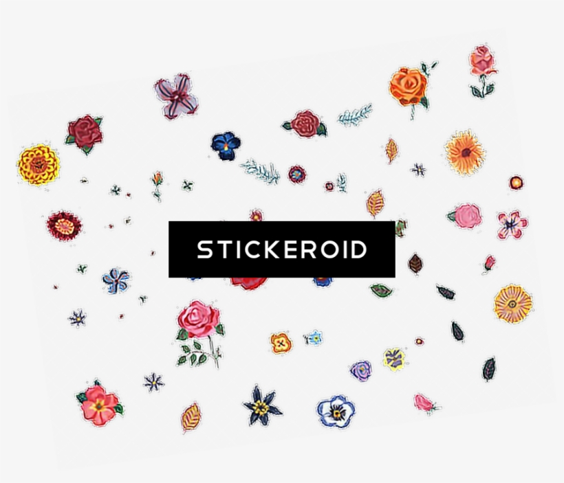 Floral Pattern - Des Fleurs Sticker - Set Of 40 By Domestic Multicoulered, transparent png download